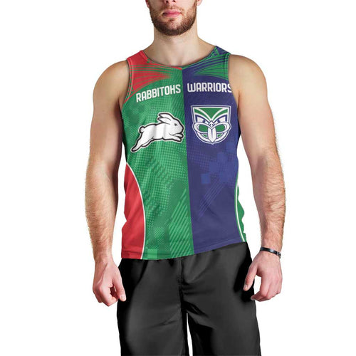 Custom Warriors-Rabbitohs Men Tank Top Together Sporty Style