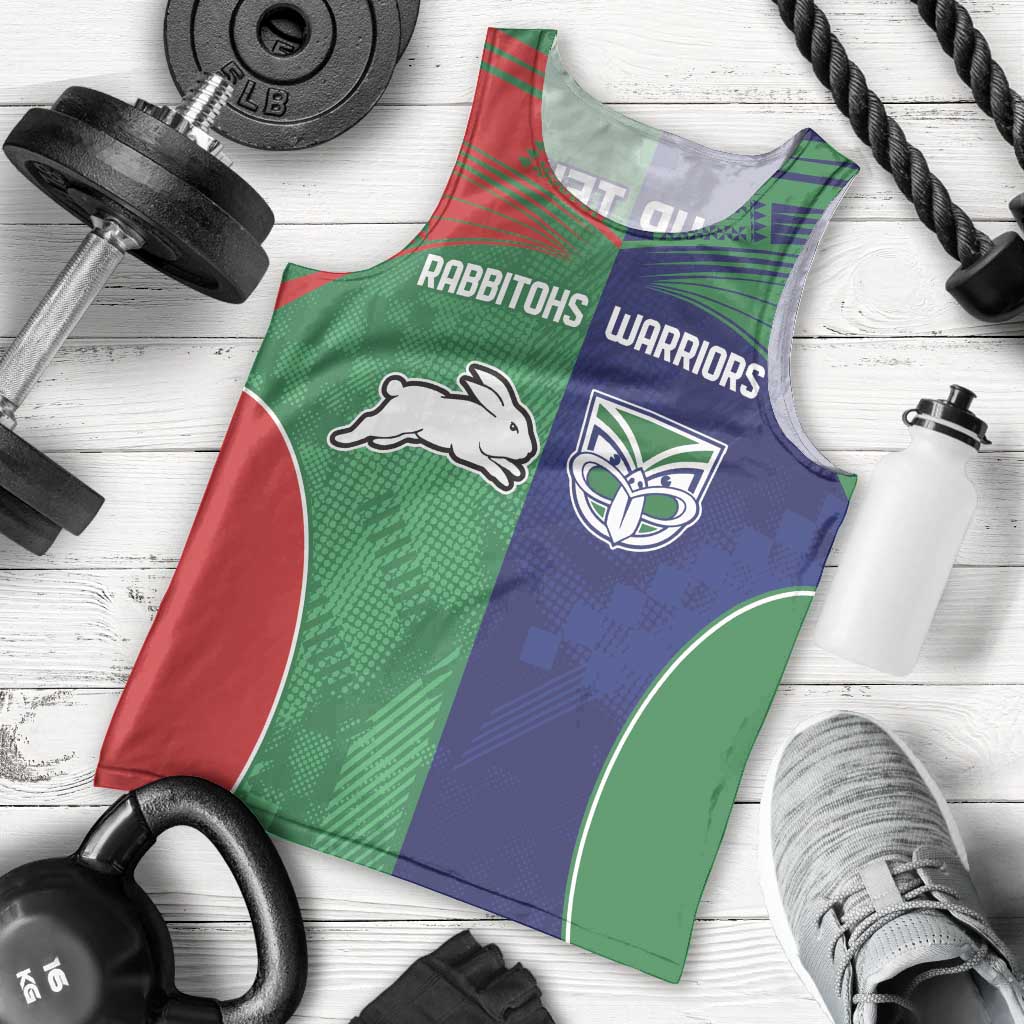Custom Warriors-Rabbitohs Men Tank Top Together Sporty Style
