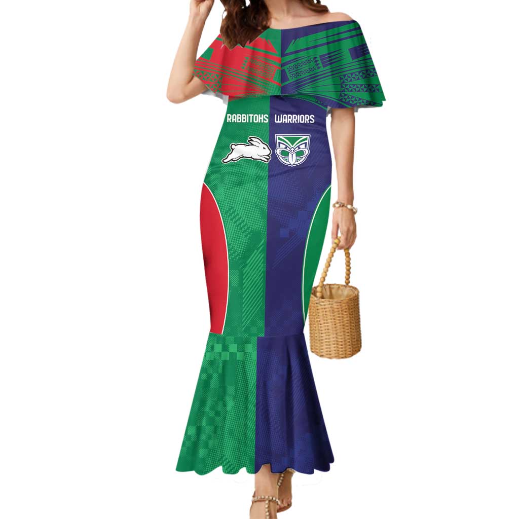 Custom Warriors-Rabbitohs Mermaid Dress Together Sporty Style