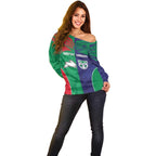 Custom Warriors-Rabbitohs Off Shoulder Sweater Together Sporty Style