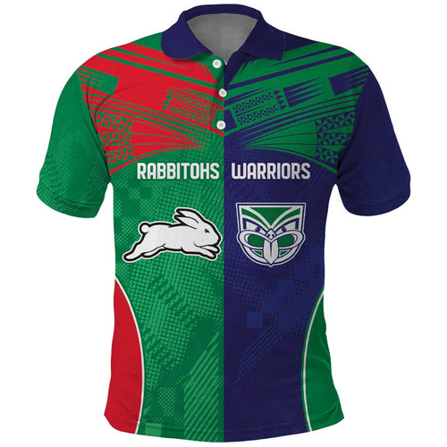 Custom Warriors-Rabbitohs Polo Shirt Together Sporty Style