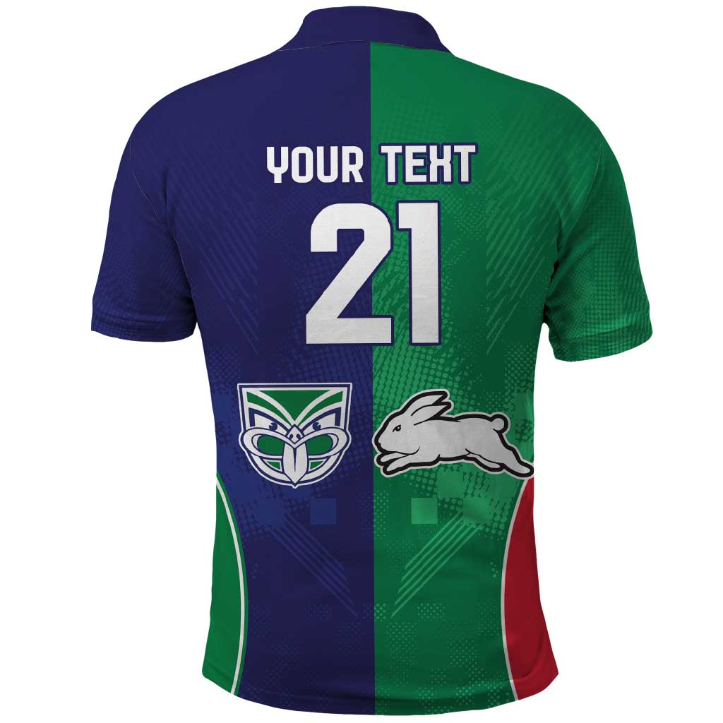 Custom Warriors-Rabbitohs Polo Shirt Together Sporty Style
