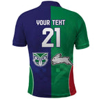 Custom Warriors-Rabbitohs Polo Shirt Together Sporty Style