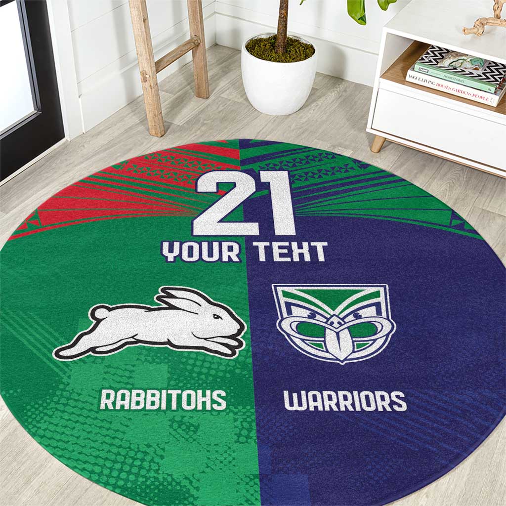 Custom Warriors-Rabbitohs Round Carpet Together Sporty Style