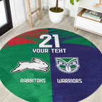 Custom Warriors-Rabbitohs Round Carpet Together Sporty Style