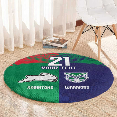 Custom Warriors-Rabbitohs Round Carpet Together Sporty Style