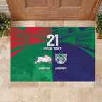 Custom Warriors-Rabbitohs Rubber Doormat Together Sporty Style