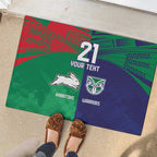 Custom Warriors-Rabbitohs Rubber Doormat Together Sporty Style
