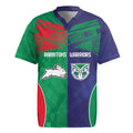 Custom Warriors-Rabbitohs Rugby Jersey Together Sporty Style