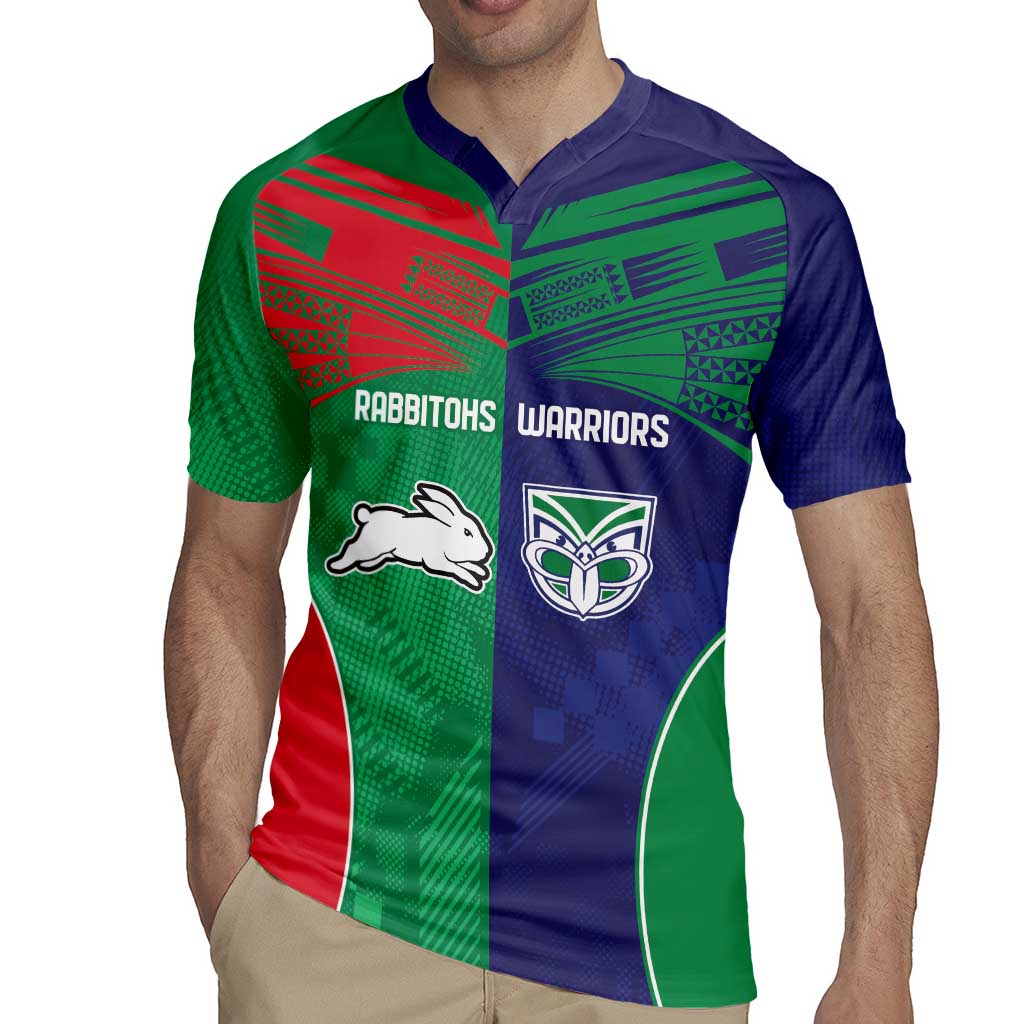 Custom Warriors-Rabbitohs Rugby Jersey Together Sporty Style