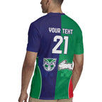 Custom Warriors-Rabbitohs Rugby Jersey Together Sporty Style