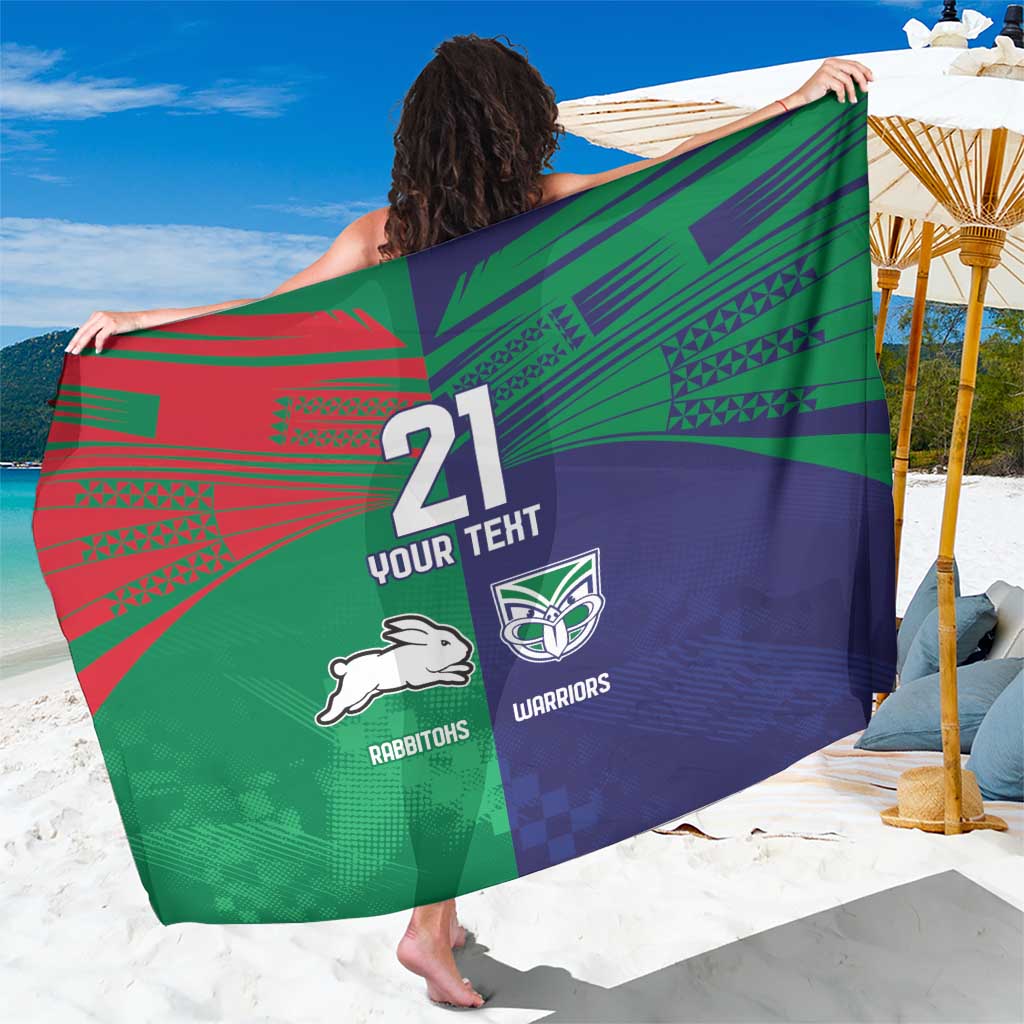 Custom Warriors-Rabbitohs Sarong Together Sporty Style