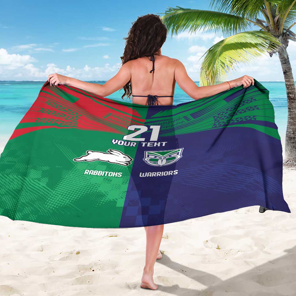 Custom Warriors-Rabbitohs Sarong Together Sporty Style