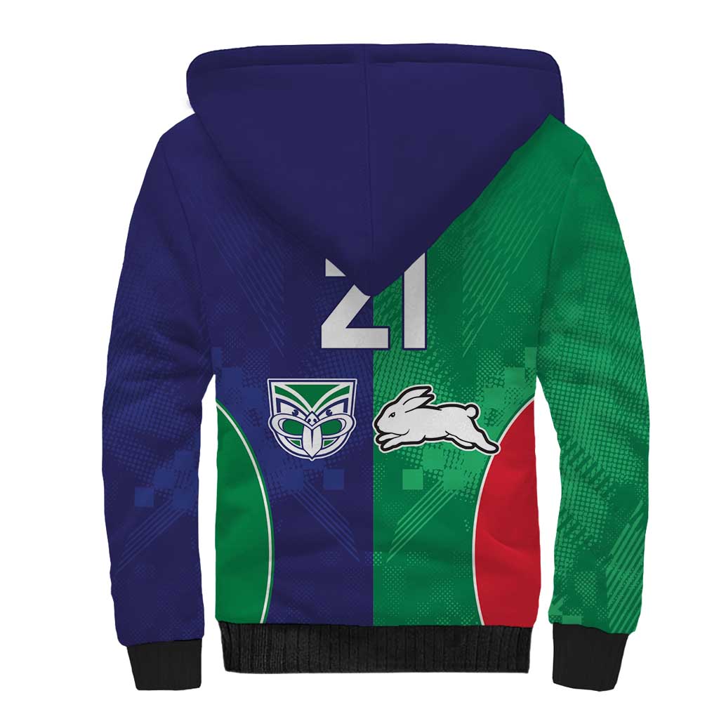 Custom Warriors-Rabbitohs Sherpa Hoodie Together Sporty Style