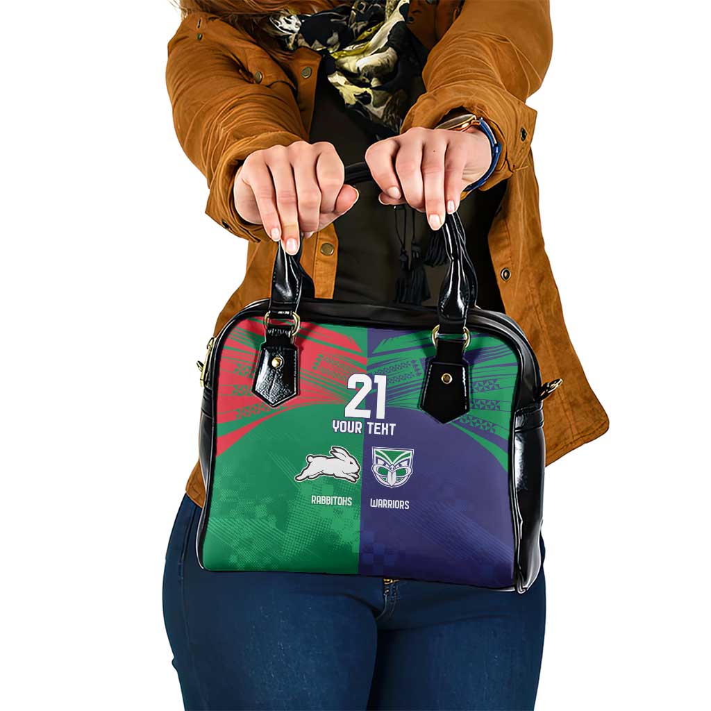 Custom Warriors-Rabbitohs Shoulder Handbag Together Sporty Style