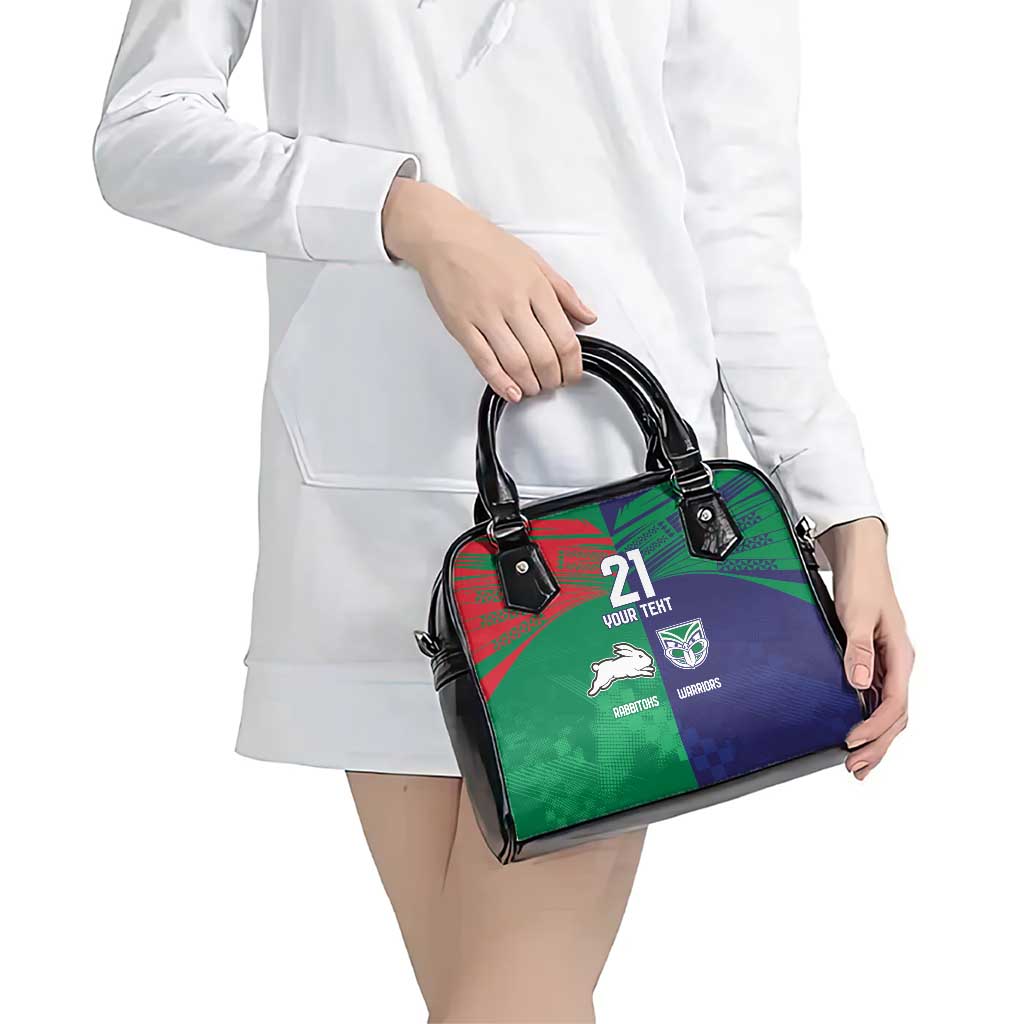 Custom Warriors-Rabbitohs Shoulder Handbag Together Sporty Style