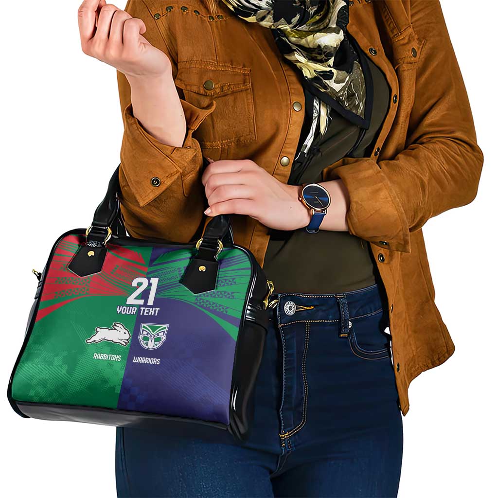 Custom Warriors-Rabbitohs Shoulder Handbag Together Sporty Style