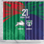 Custom Warriors-Rabbitohs Shower Curtain Together Sporty Style