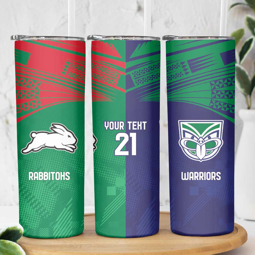 Custom Warriors-Rabbitohs Skinny Tumbler Together Sporty Style