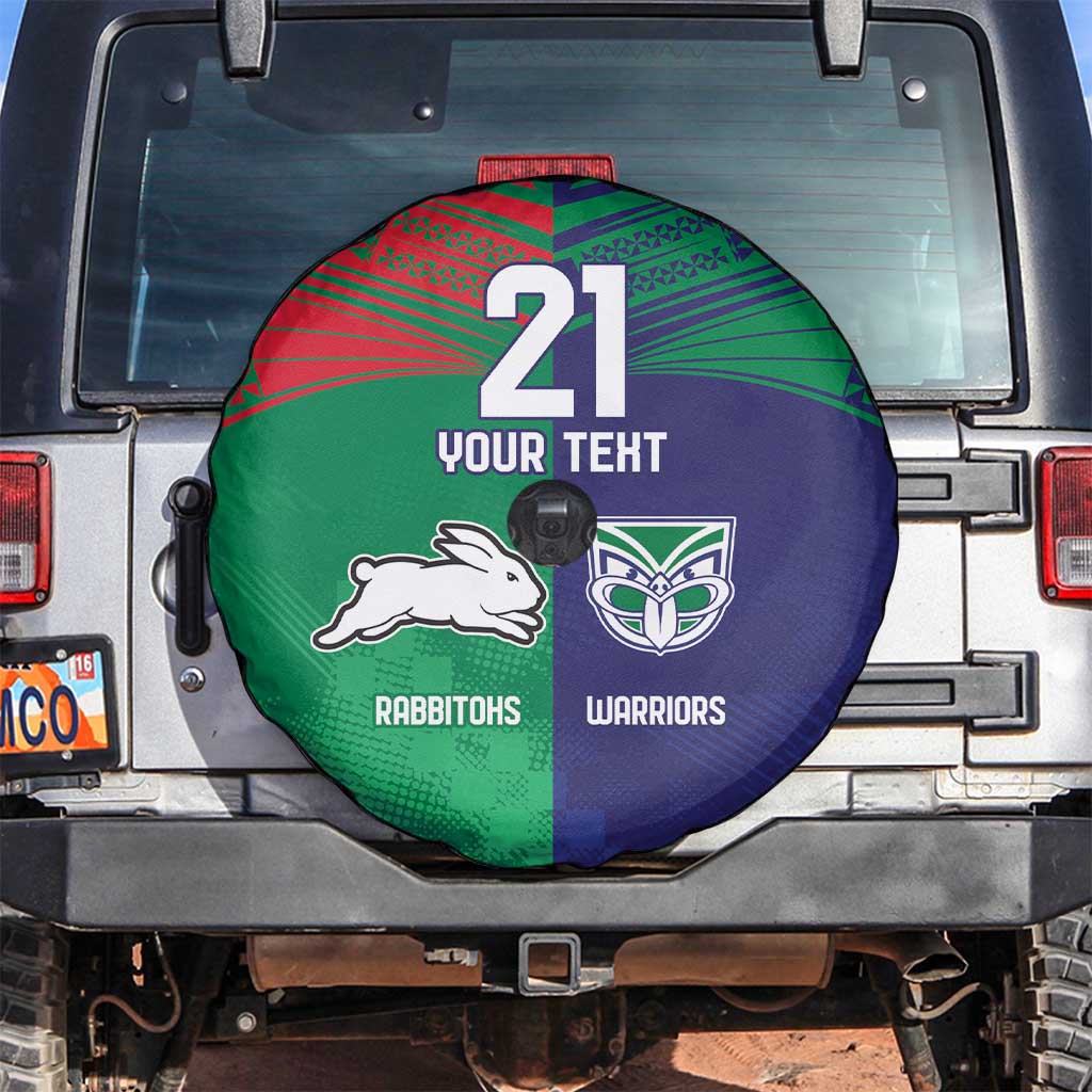 Custom Warriors-Rabbitohs Spare Tire Cover Together Sporty Style