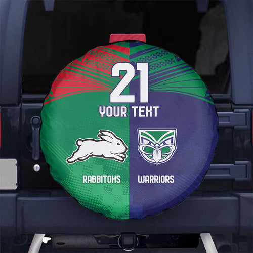 Custom Warriors-Rabbitohs Spare Tire Cover Together Sporty Style