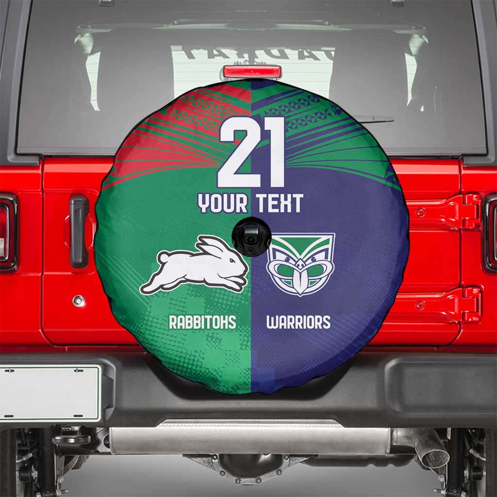 Custom Warriors-Rabbitohs Spare Tire Cover Together Sporty Style