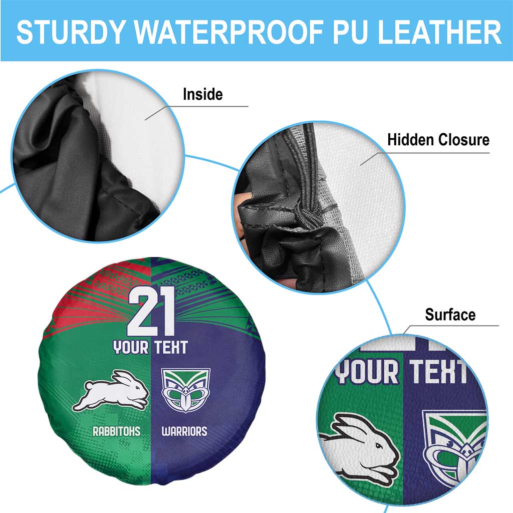 Custom Warriors-Rabbitohs Spare Tire Cover Together Sporty Style