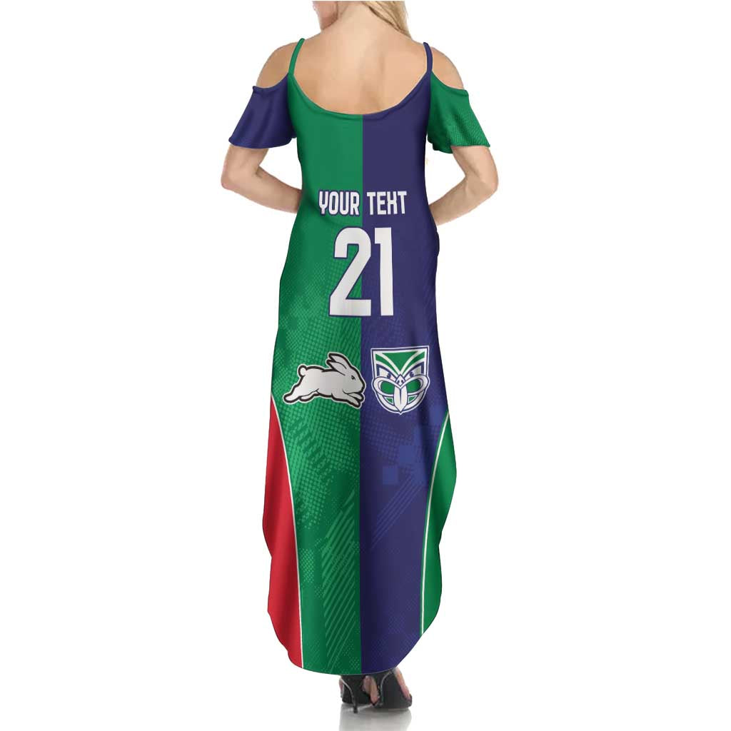 Custom Warriors-Rabbitohs Summer Maxi Dress Together Sporty Style