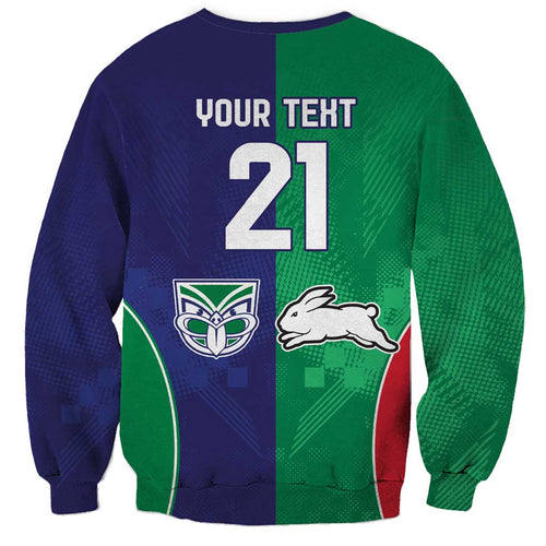 Custom Warriors-Rabbitohs Sweatshirt Together Sporty Style