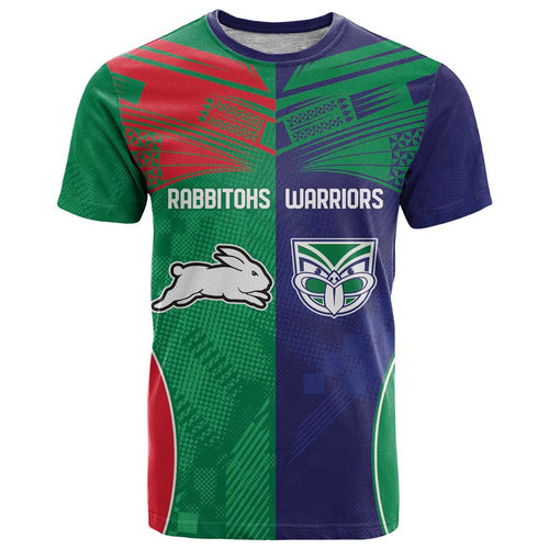 Custom Warriors-Rabbitohs T Shirt Together Sporty Style