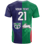 Custom Warriors-Rabbitohs T Shirt Together Sporty Style