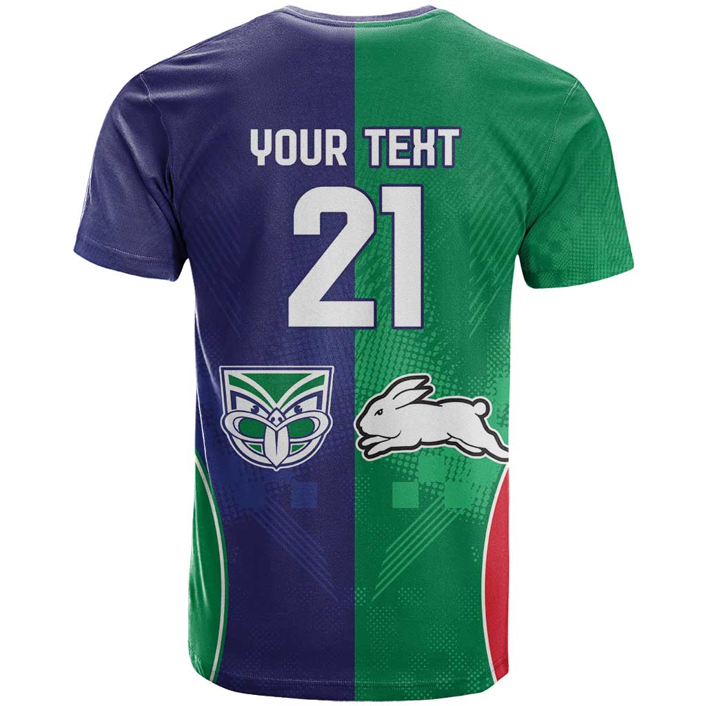 Custom Warriors-Rabbitohs T Shirt Together Sporty Style