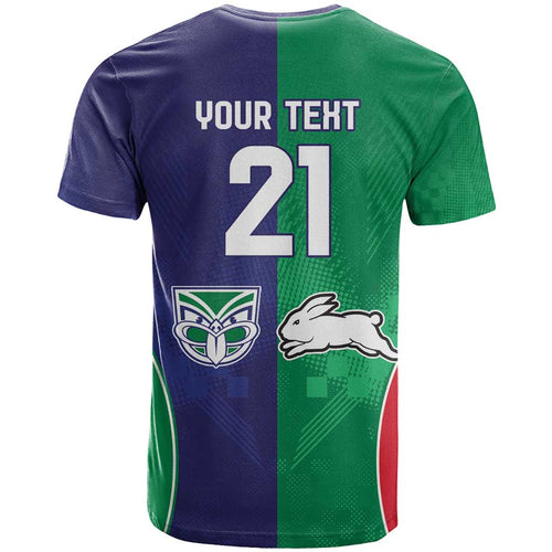 Custom Warriors-Rabbitohs T Shirt Together Sporty Style