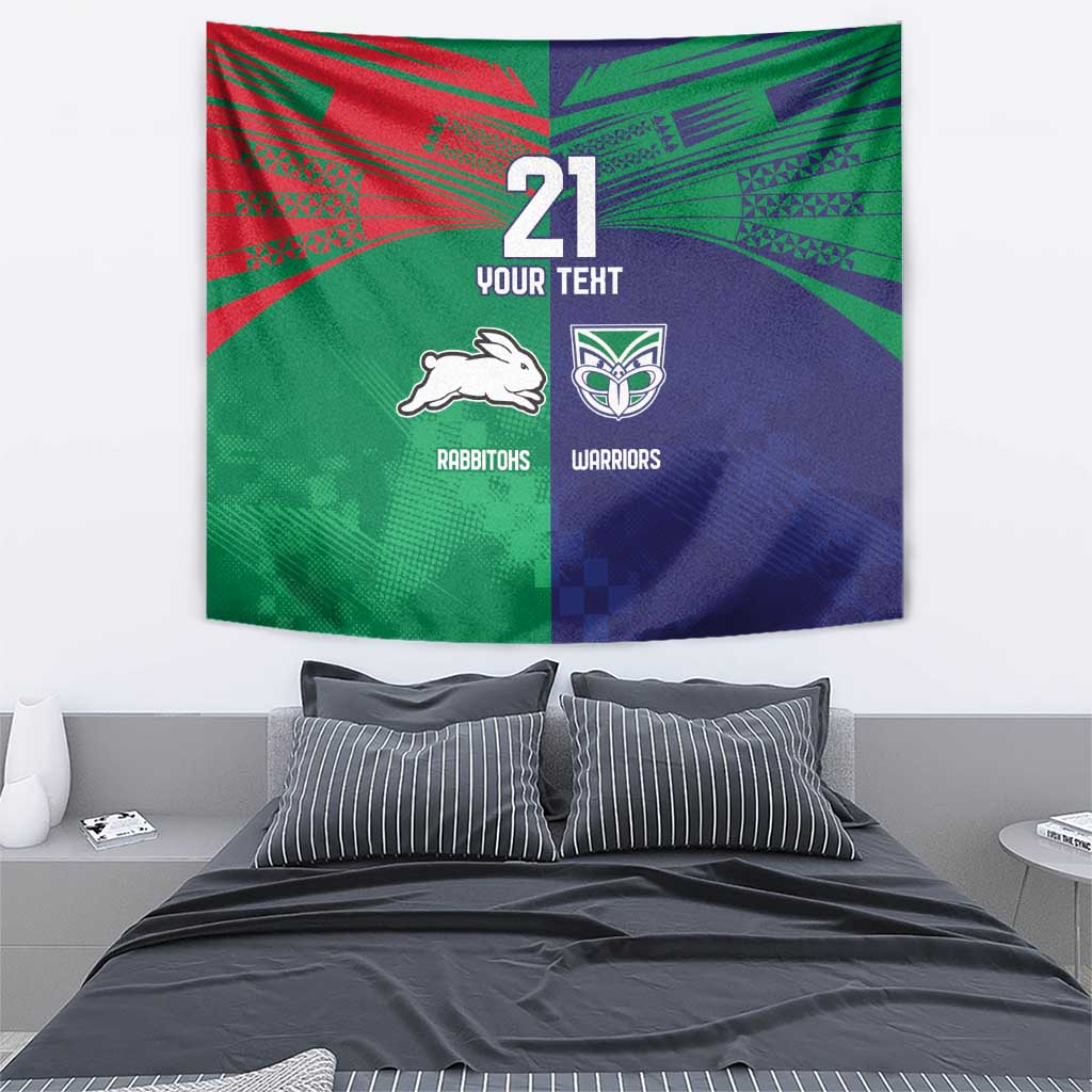 Custom Warriors-Rabbitohs Tapestry Together Sporty Style
