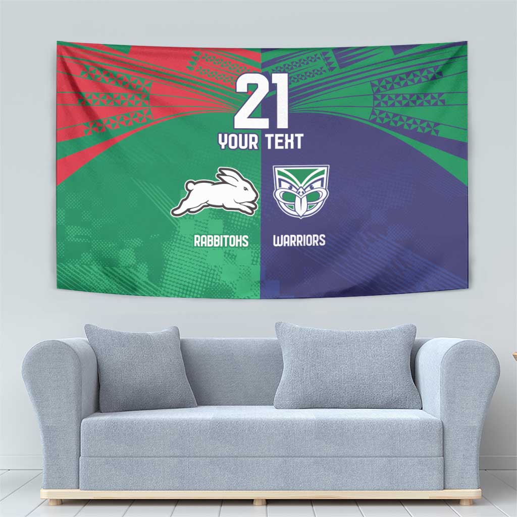 Custom Warriors-Rabbitohs Tapestry Together Sporty Style