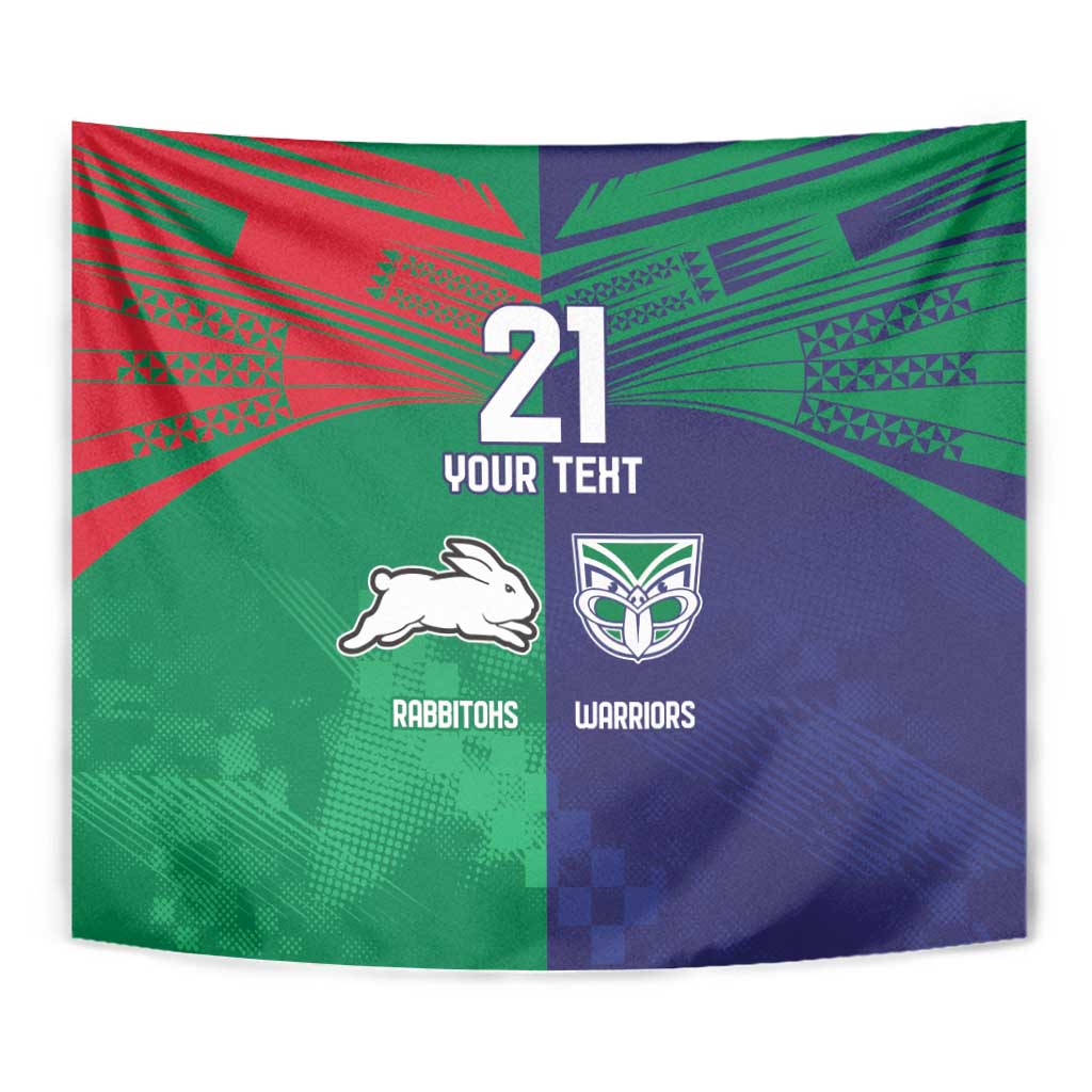 Custom Warriors-Rabbitohs Tapestry Together Sporty Style