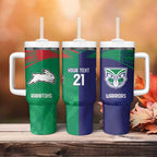 Custom Warriors-Rabbitohs Tumbler With Handle Together Sporty Style