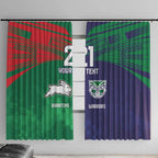 Custom Warriors-Rabbitohs Window Curtain Together Sporty Style
