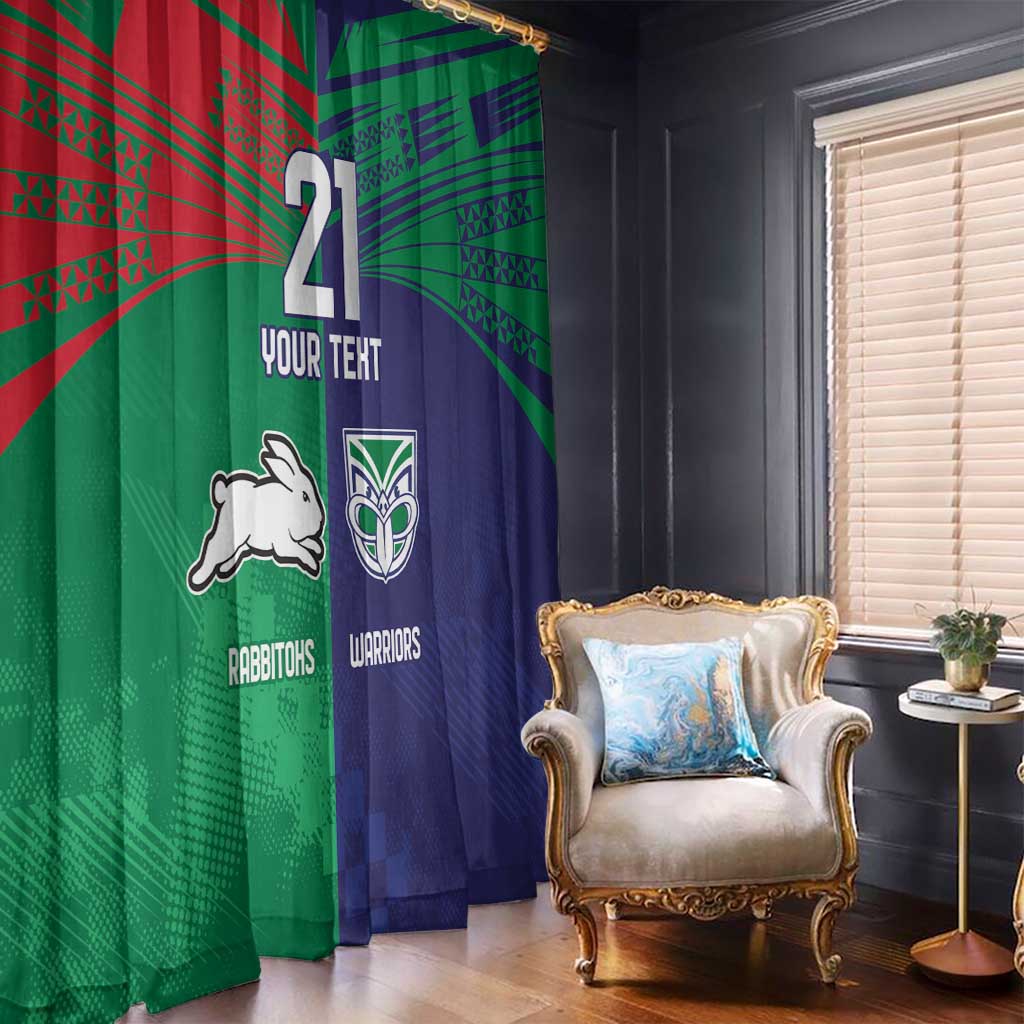 Custom Warriors-Rabbitohs Window Curtain Together Sporty Style