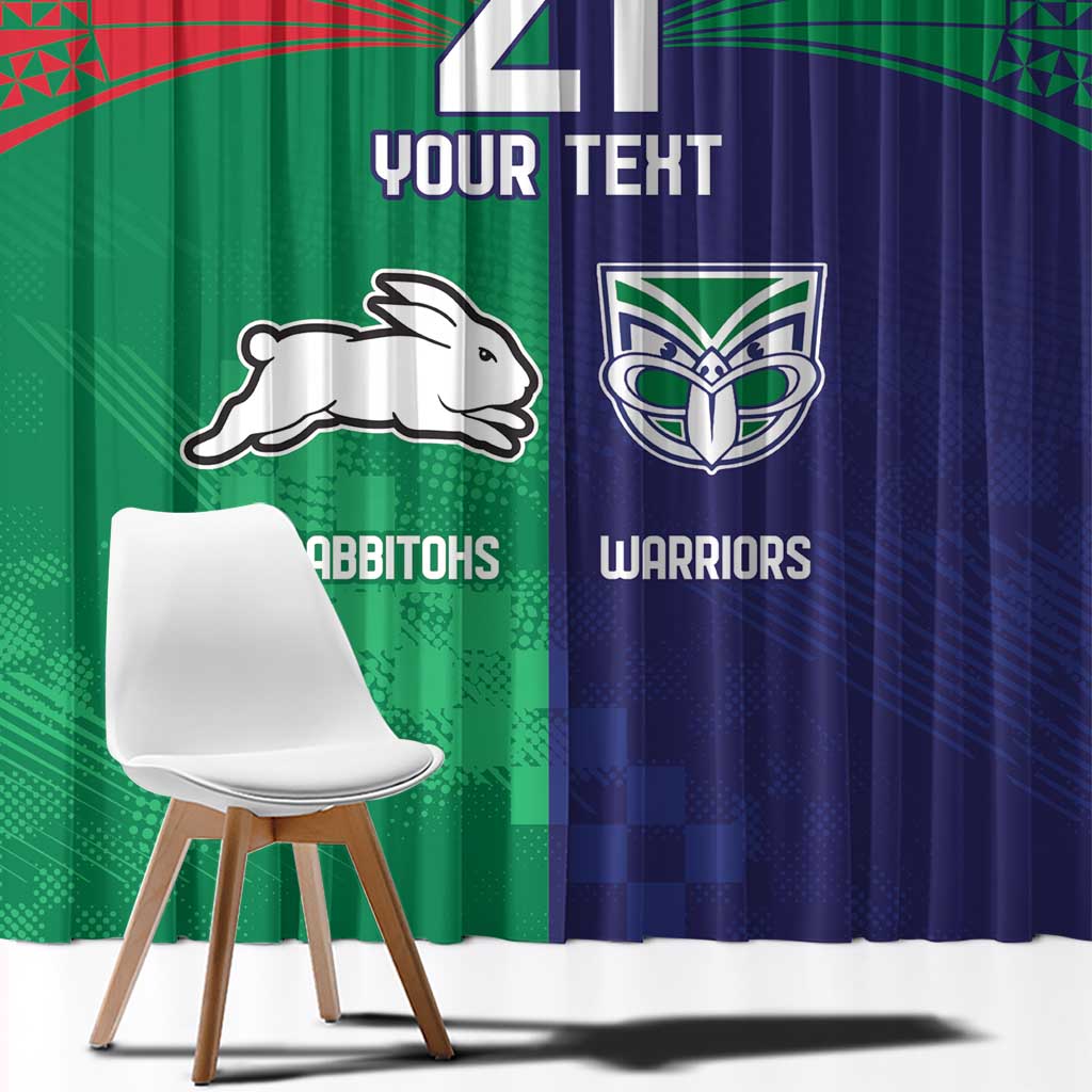 Custom Warriors-Rabbitohs Window Curtain Together Sporty Style