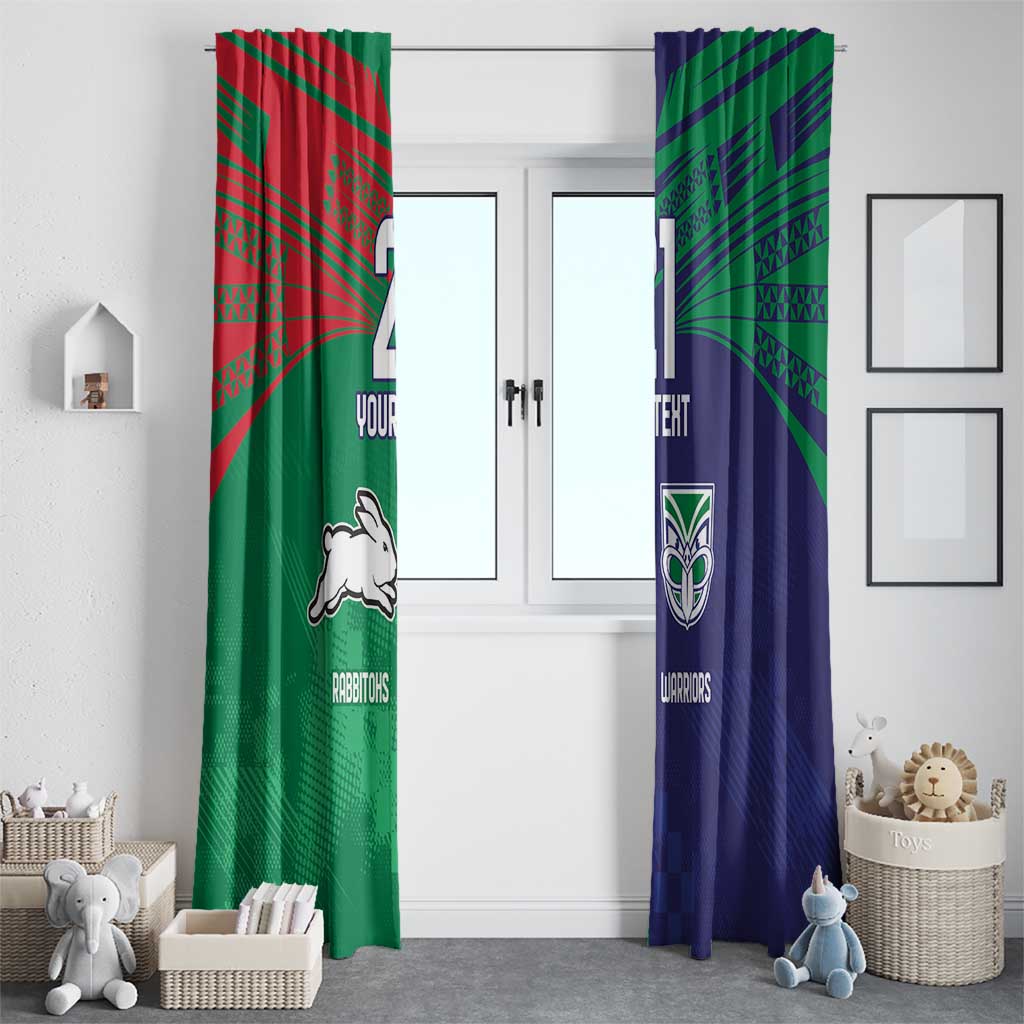 Custom Warriors-Rabbitohs Window Curtain Together Sporty Style