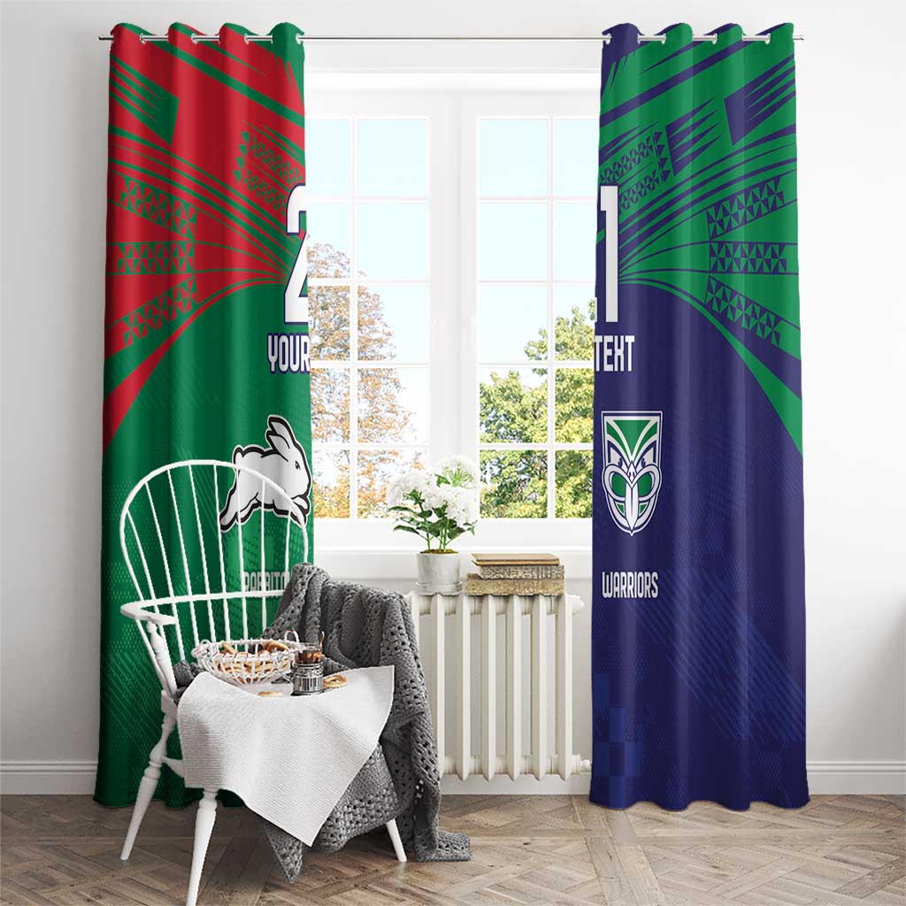 Custom Warriors-Rabbitohs Window Curtain Together Sporty Style