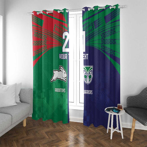 Custom Warriors-Rabbitohs Window Curtain Together Sporty Style