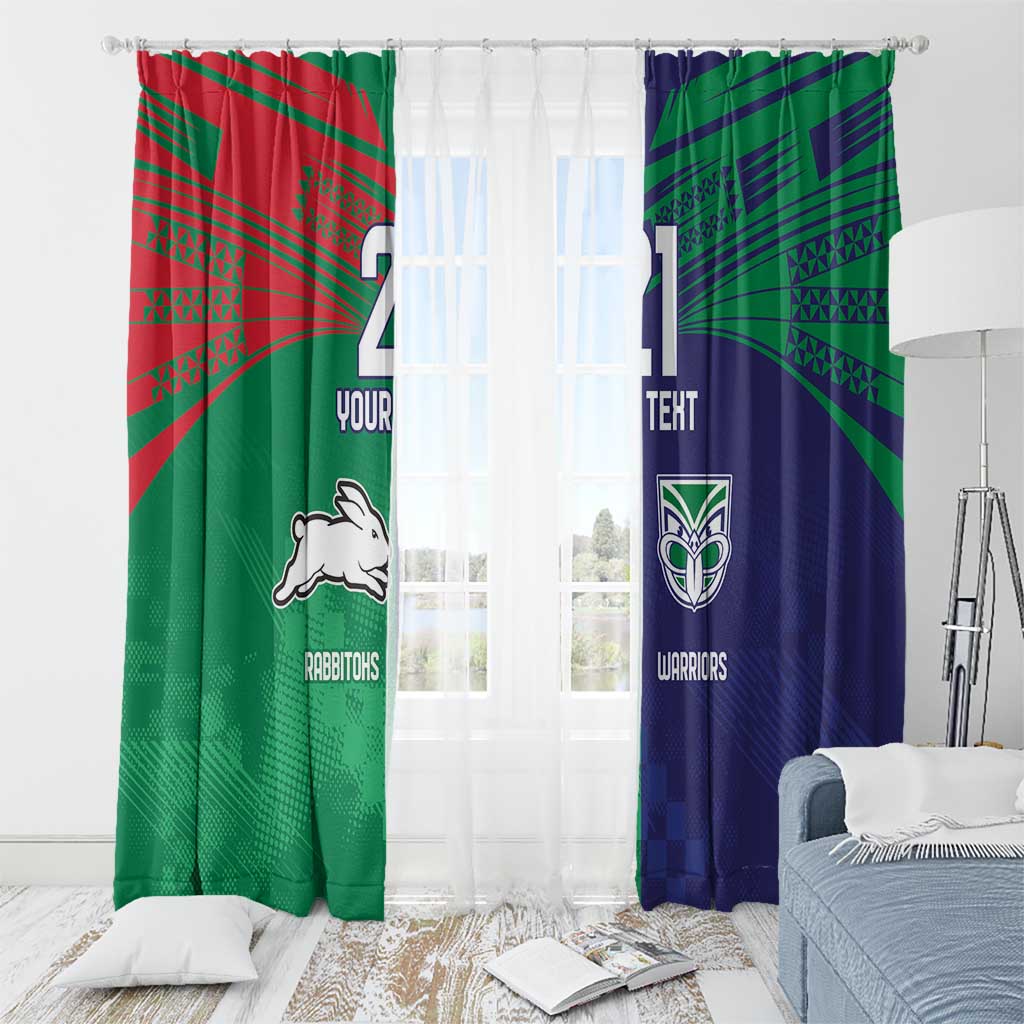 Custom Warriors-Rabbitohs Window Curtain Together Sporty Style