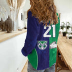 Custom Warriors-Rabbitohs Women Casual Shirt Together Sporty Style