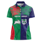 Custom Warriors-Rabbitohs Women Polo Shirt Together Sporty Style