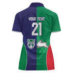 Custom Warriors-Rabbitohs Women Polo Shirt Together Sporty Style