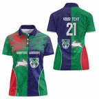 Custom Warriors-Rabbitohs Women Polo Shirt Together Sporty Style