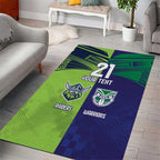 Custom Warriors-Raiders Area Rug Together Sporty Style