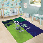 Custom Warriors-Raiders Area Rug Together Sporty Style